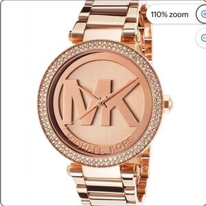 New condition Michael Kors Parker Rose Gold-Tone Logo Watch